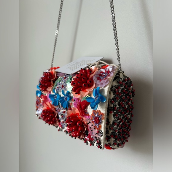 Handbags - Viral beaded floral colorful crossbody made in India bag